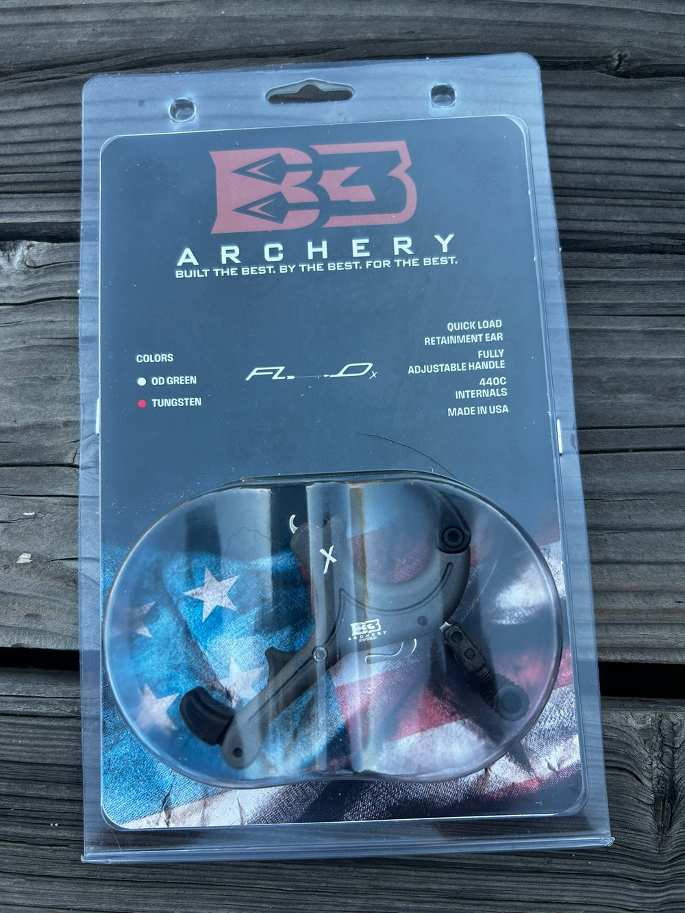 B3 Flo X thumb release, Tungsten, in retail packaging, alternate view