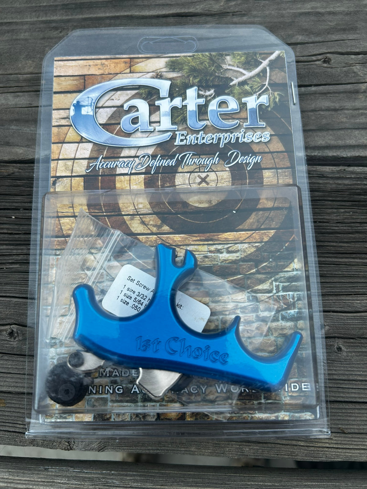 Carter First Choice 24 thumb release, Blue, in retail packaging