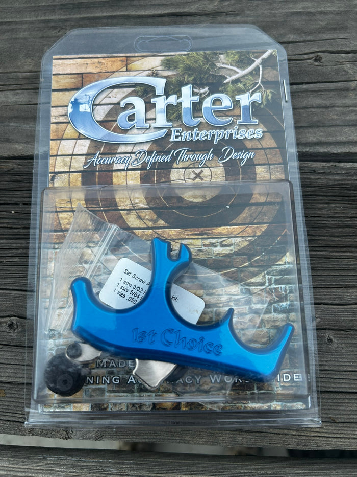 Carter First Choice 24 thumb release, Blue, in retail packaging
