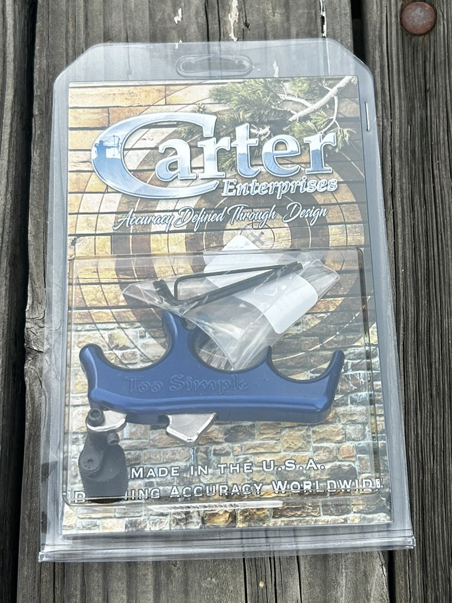 Carter Too Simple 24 thumb release, Blue, in retail packaging