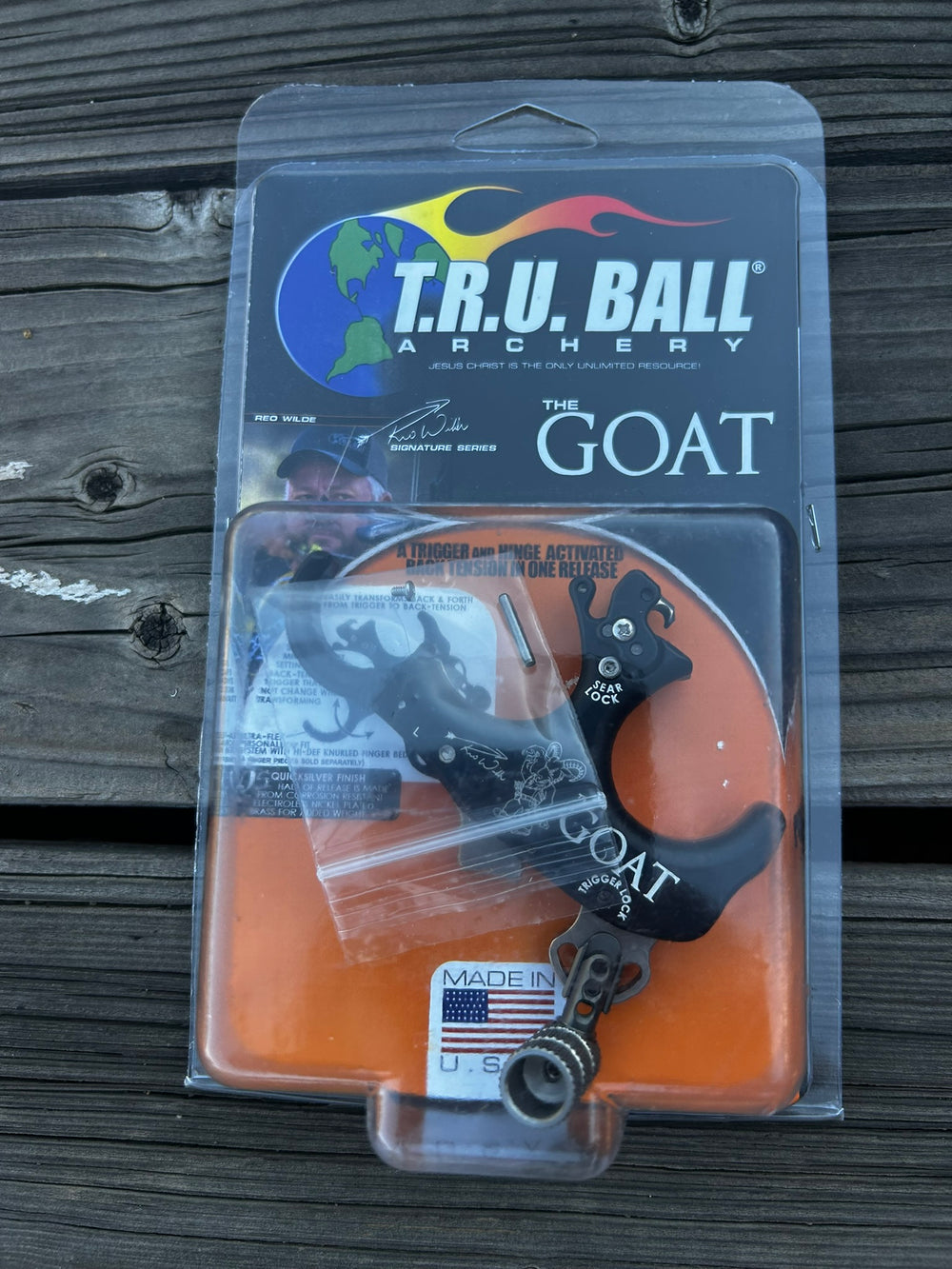 TRU-Ball GOAT thumb release, Black, in retail packaging