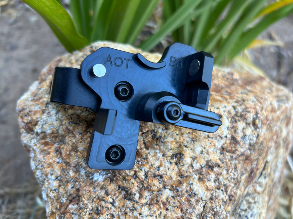 AOT magnetic release holder for the B3 Omega and Versa thumb releases, right-handed